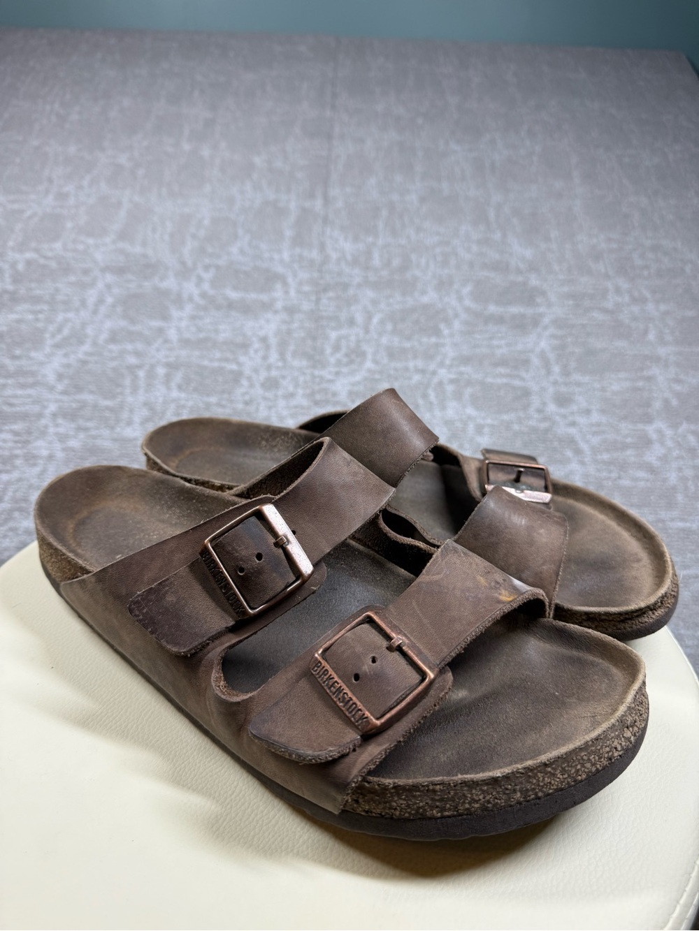 Birkenstock Arizona Brown Oiled Leather Men Sandal READ BELOW